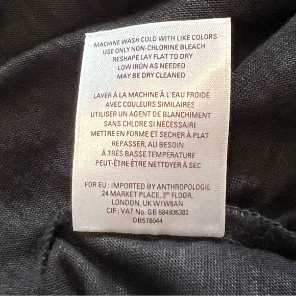 Anthropologie Deletta Pleated Boxy Top Shirt Black Small Swing Style boxy - Picture 8 of 14